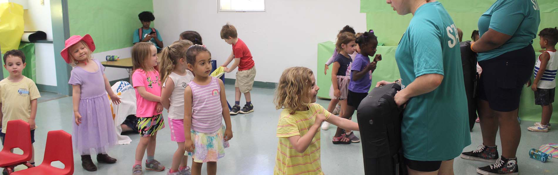 photo of little kids in karate class