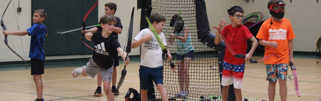 Photo of kids playing Archery Tag