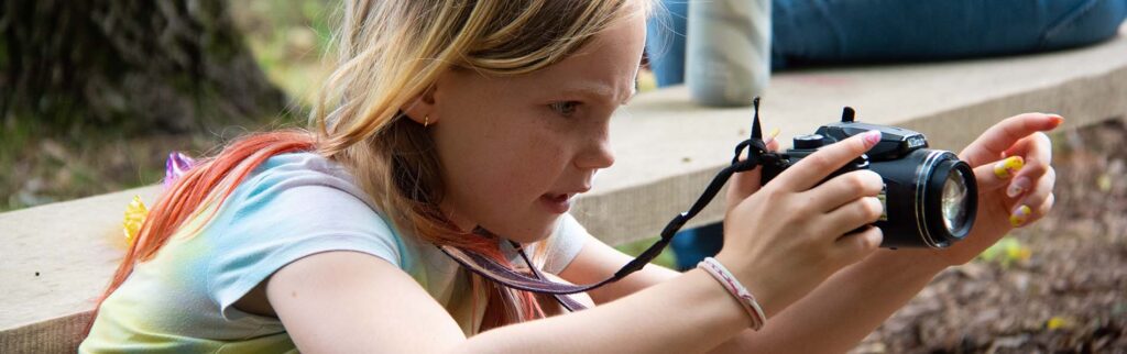 Photo of girl with a camera